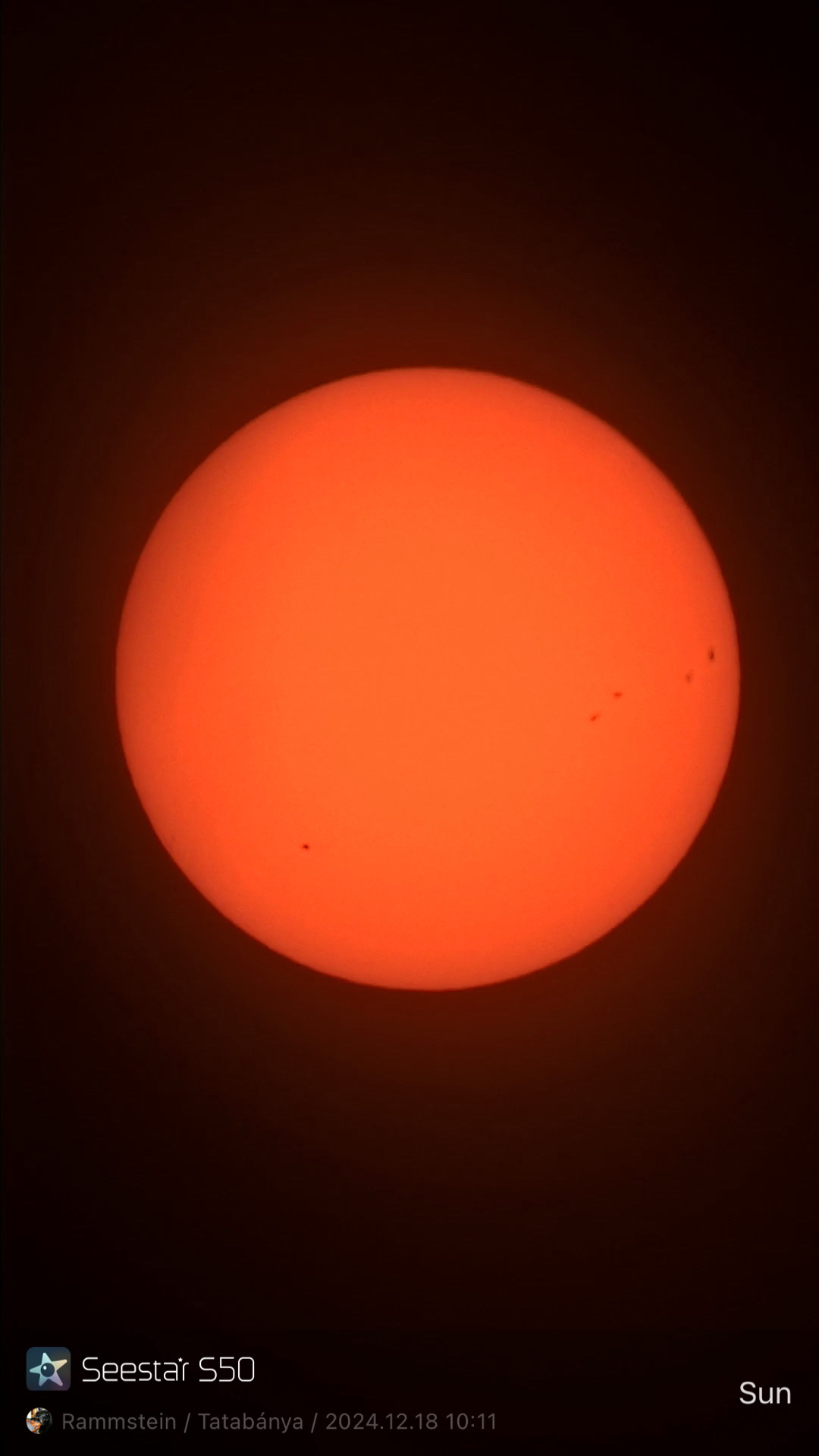 My first photo of the Sun 🌞