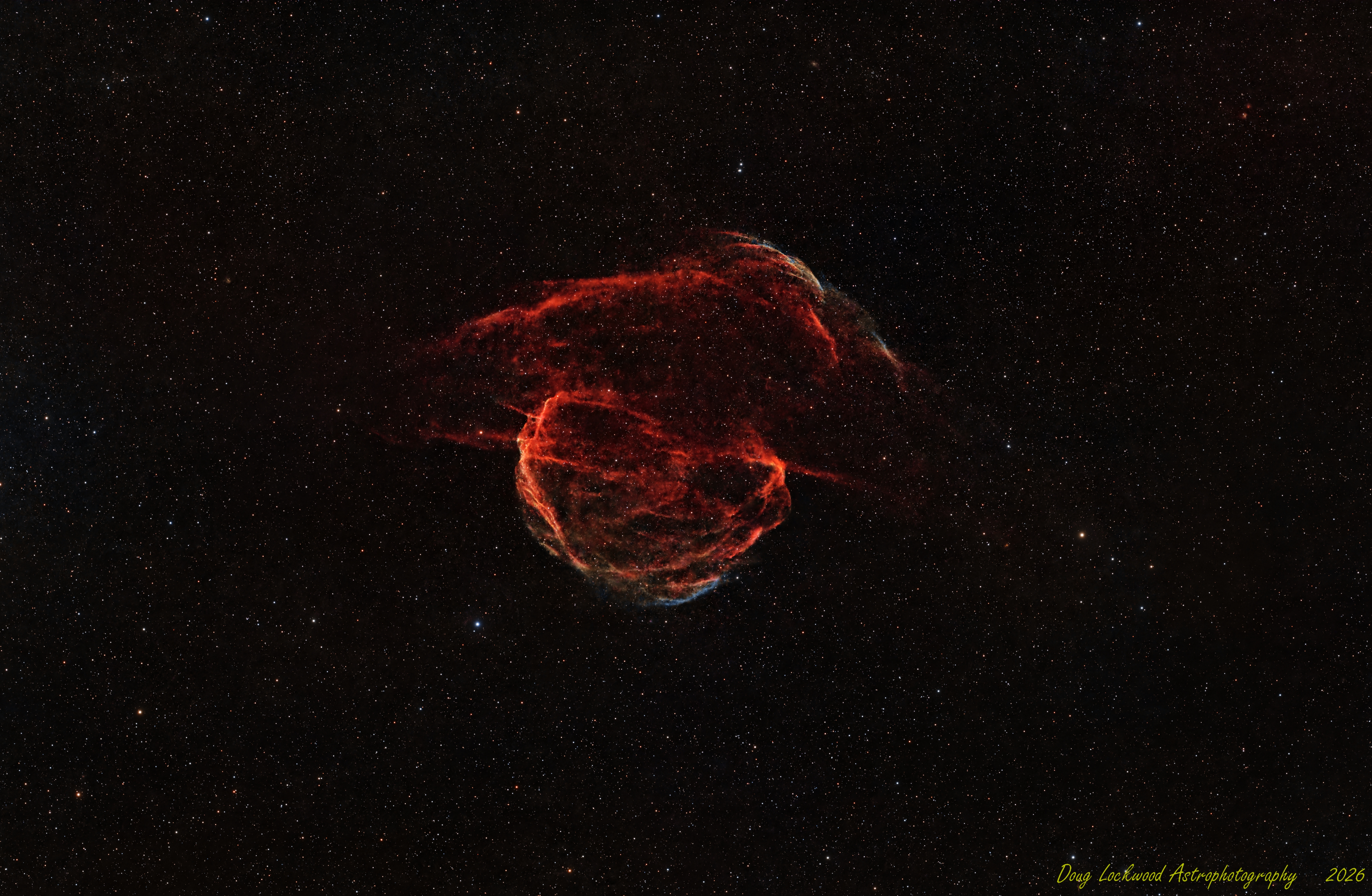 SH2-224 - the Rice Hat Nebula (HOO w/RGB stars)