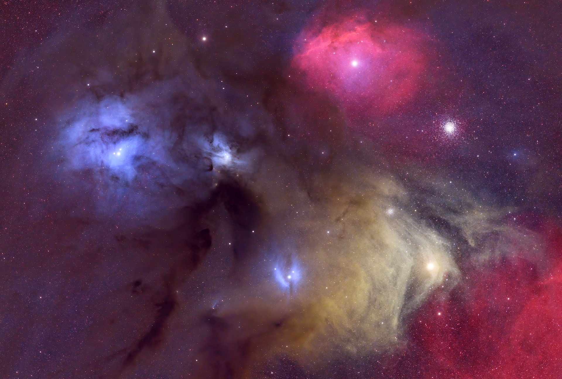 30 Ophiuchi Rho Ophiuchi in HaRGB, During editing is very hard to go crazy with the ...